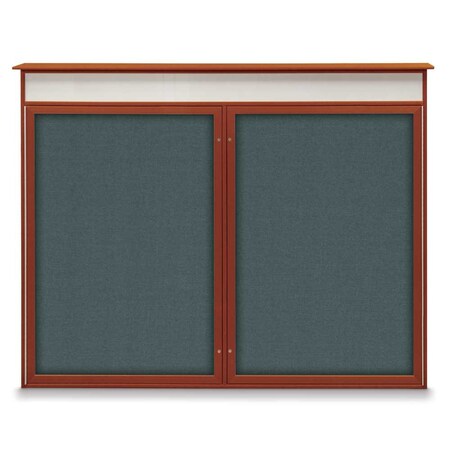 United Visual Products Single Door Enclosed Indoor Letterboard UV1125-WHITE-BLACK